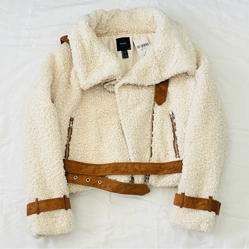 Forever 21 Fur Moto Jacket
